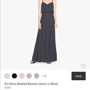 Adrianna Papell beaded gown in black